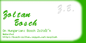 zoltan bosch business card